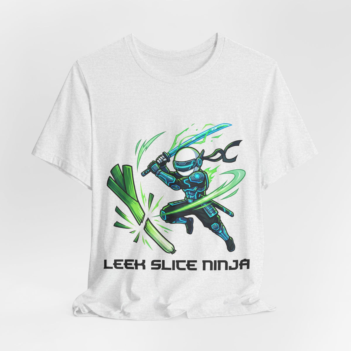 Leek Slice Ninja T-Shirt — Funny Veggie Chef Ninja Graphic Tee