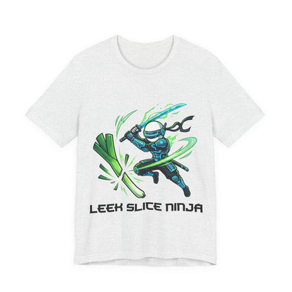 Leek Slice Ninja T-Shirt — Funny Veggie Chef Ninja Graphic Tee