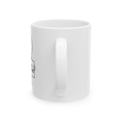 Skull Coffee Mug — Minimalist Line Art Ceramic Mug (11oz, 15oz)