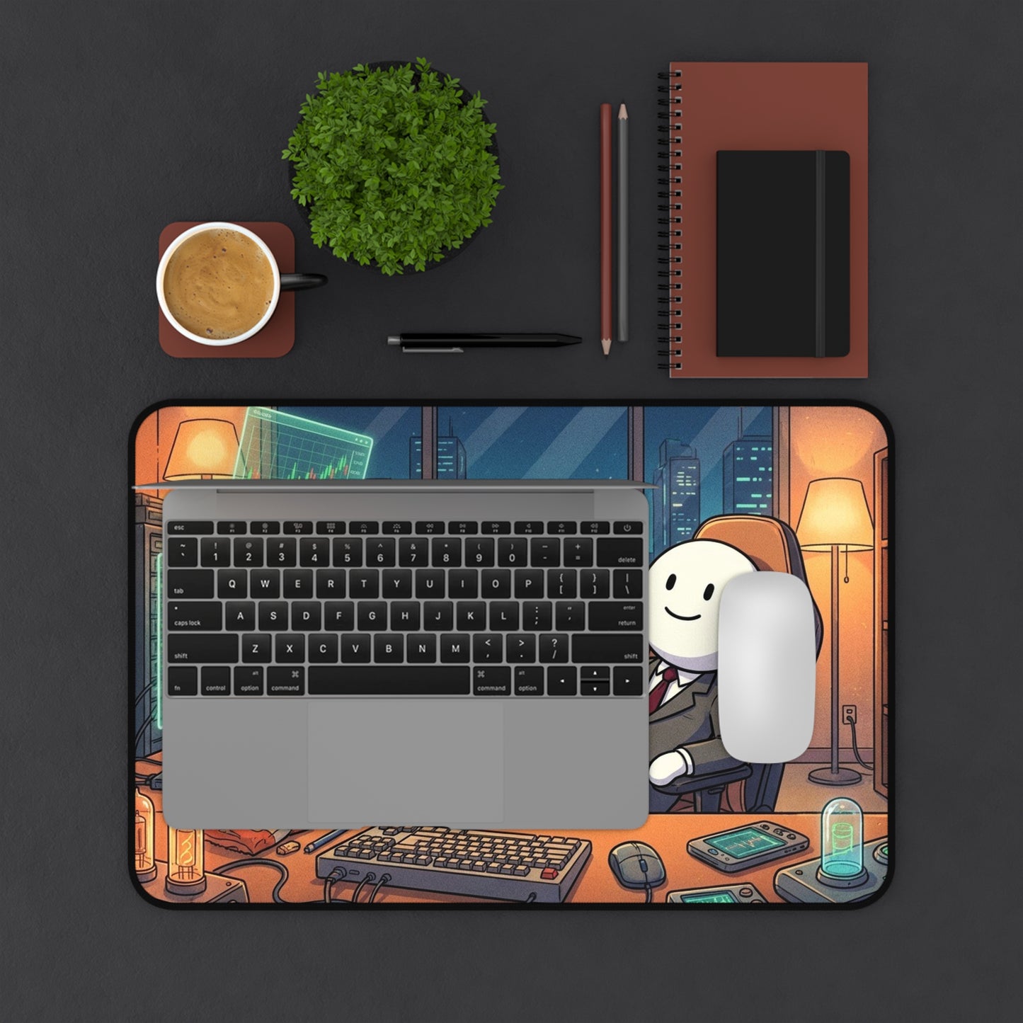 Trader Desk Mat — Relaxed Stock Market Gaming Mouse Pad