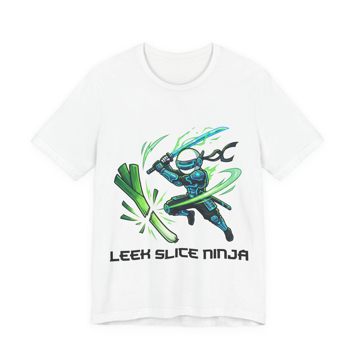 Leek Slice Ninja T-Shirt — Funny Veggie Chef Ninja Graphic Tee