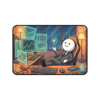 Trader Desk Mat — Relaxed Stock Market Gaming Mouse Pad