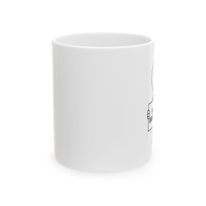 Skull Coffee Mug — Minimalist Line Art Ceramic Mug (11oz, 15oz)
