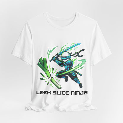Leek Slice Ninja T-Shirt — Funny Veggie Chef Ninja Graphic Tee